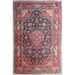 An Oriental hand-made carpet. Bakhtiar. (131 x 200 cm)