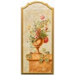 An antique painting 'The flower vase' probably part of an interior. 19th century. Oil on canvas. (62