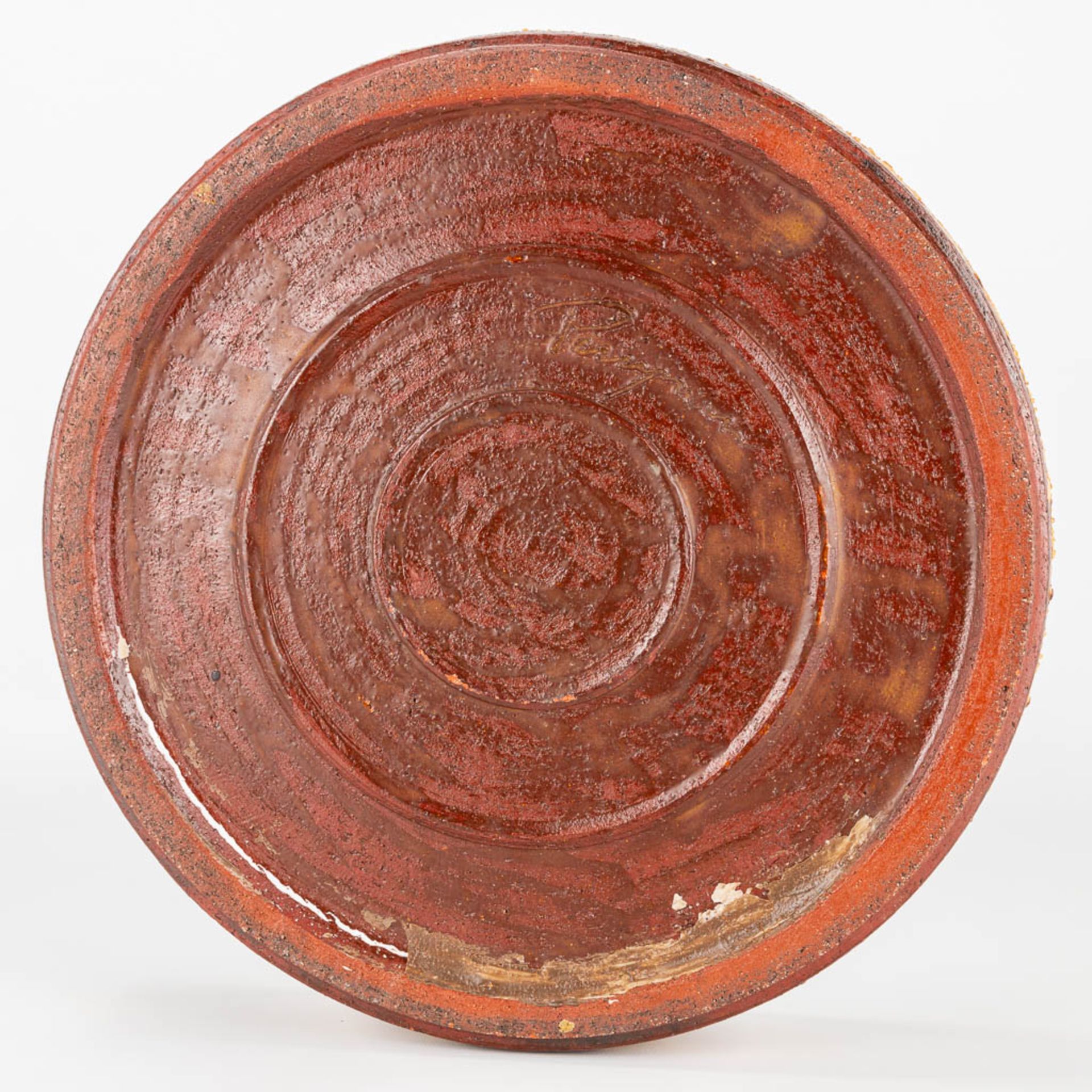 Elisabeth VANDEWEGHE (XX-XXI) A large bowl made of glazed ceramics for Perignem. Period 1970-1980. M - Bild 10 aus 12