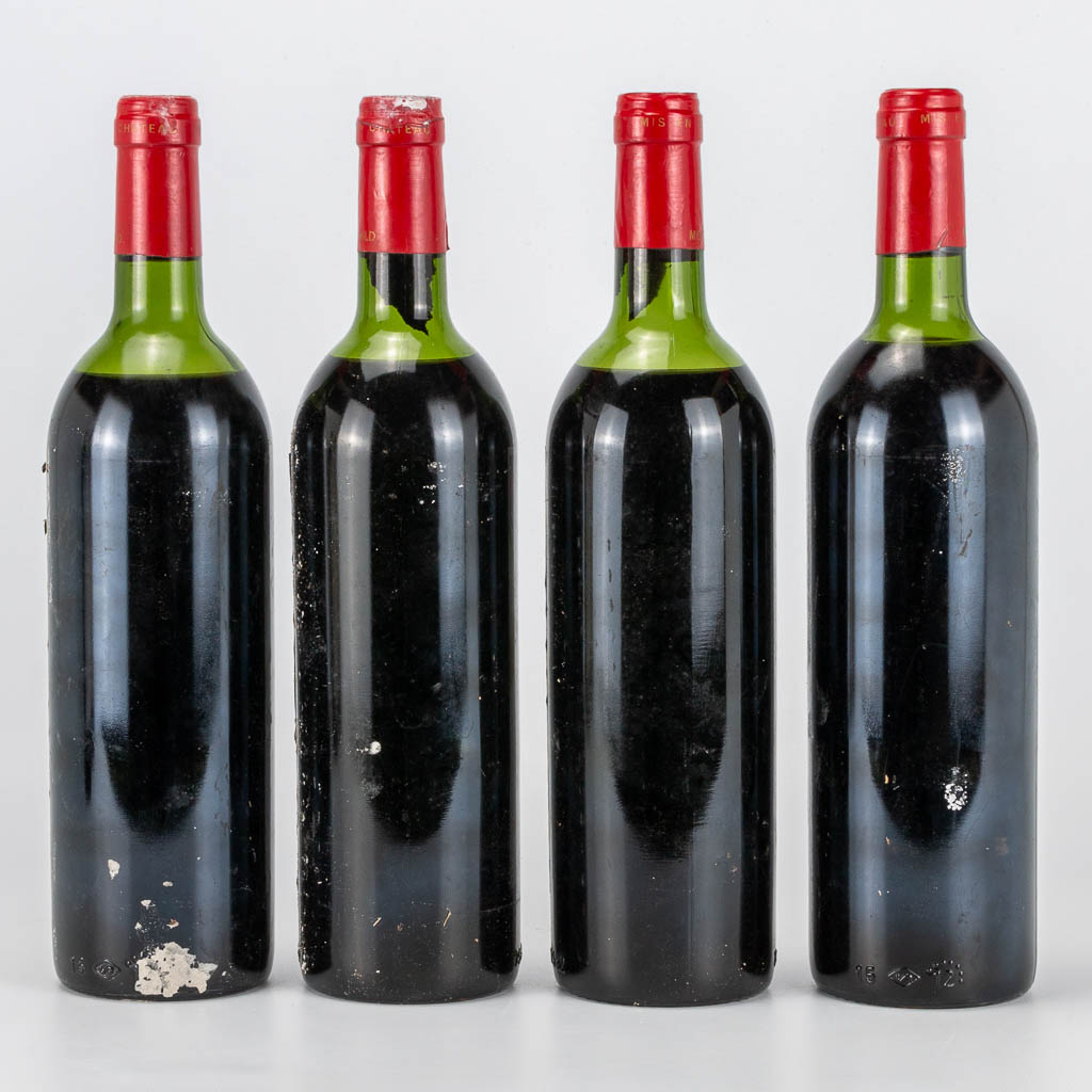 A collection of 4 bottles of Chateau Mouton Rothschild 1975, with labels made by Andy Warhol. (30 x - Image 2 of 13