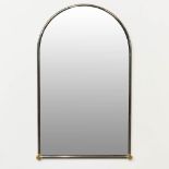 A mirror with oval top and most likely made by Deknudt around 1980. (62 x 104 cm)