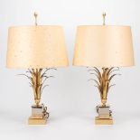 A collection of 2 table lamps in Hollywood Regency style. The second half of the 20th century. (24 x