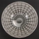 Rene LALIQUE (1860-1945) A glass bowl 'Nemours' and marked R. Lalique. (10 x 25 cm)