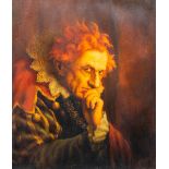 Alexis ZVETKOFF (XX) 'Rigoletto' a painting of The Duke's Jester, oil on canvas. (60 x 70 cm)