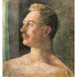 A portrait of a man, painted oil on canvas after Theo VAN RYSSELBERGHE (1862-1926) (45 x 49 cm)