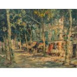 Charles Henri VERBRUGGHE (1877-1974) 'Canques, midi de la France'. Oil on panel. (43 x 33,5 cm)