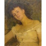 Lieven DE WINNE (1821-1880) Portrait of a young lady, oil on canvas, 19th century. (54 x 67 cm)