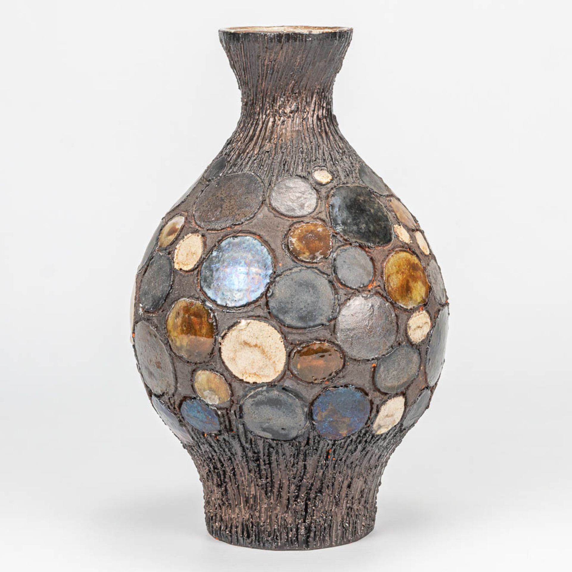 Elisabeth VANDEWEGHE (XX-XXI) a vase made of glazed ceramics for Perignem. (28 x 15 cm) - Bild 4 aus 8