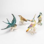 A collection of 4 porcelain birds made in Germany. Marked: ENS-Porzellan (14 x 15 x 12,5 cm)