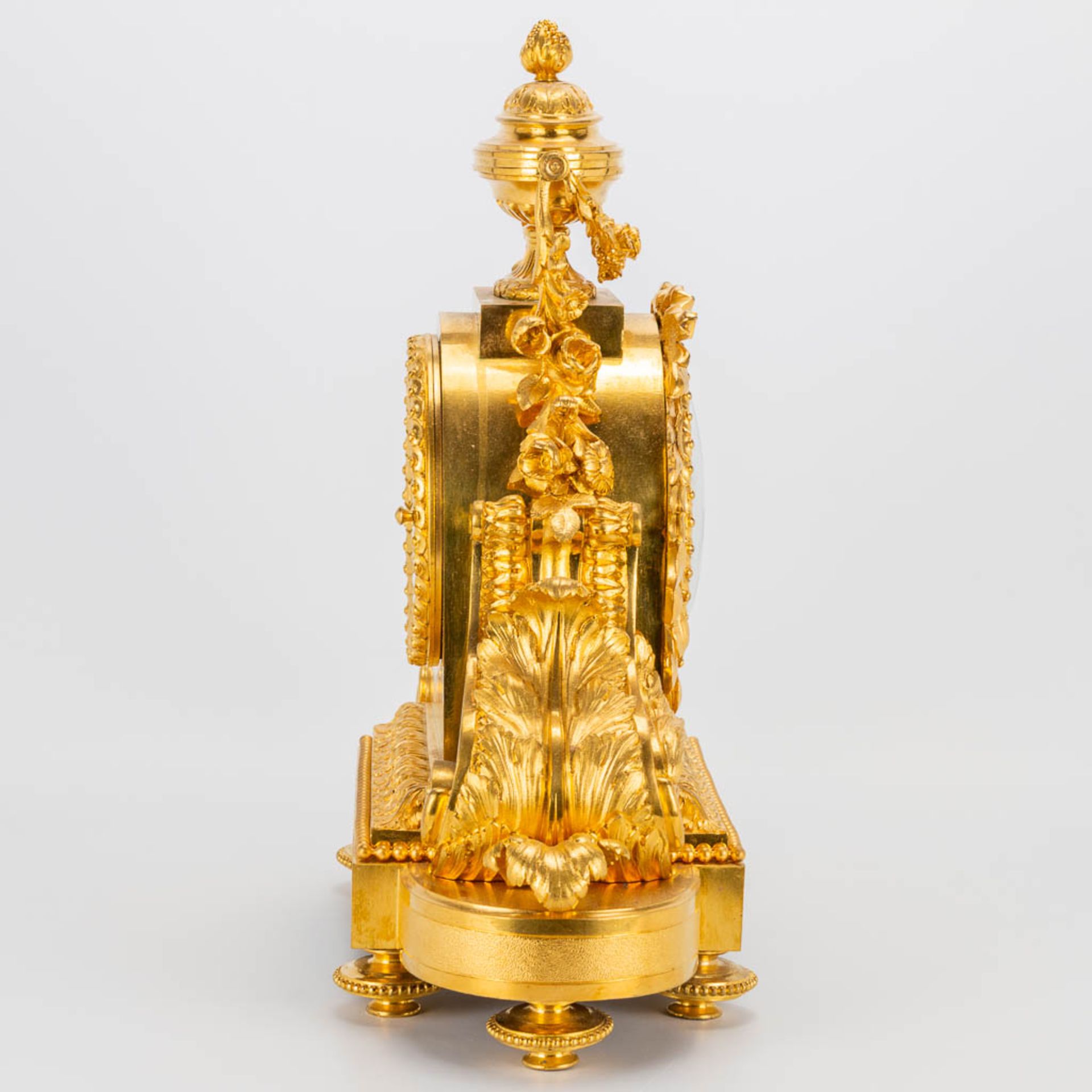 A bronze ormolu table clock made in Louis XVI style. 19th century. (15 x 41 x 42 cm) - Image 2 of 20