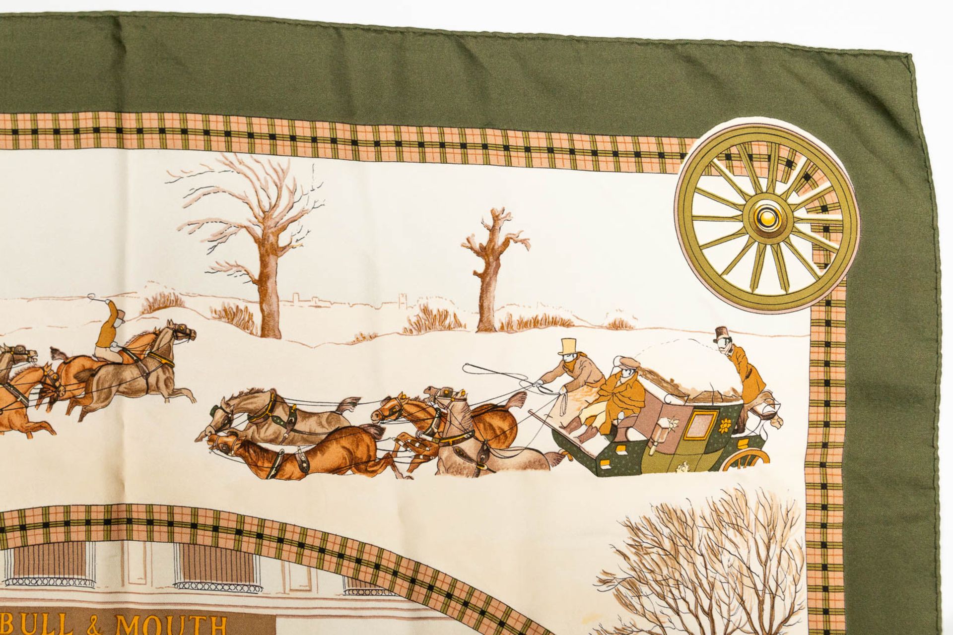 A collection of 3 Hermes Paris silk Foulards: 'Forets en l'ile de france', 'L'hiver en poste' en 'Ra - Bild 17 aus 26