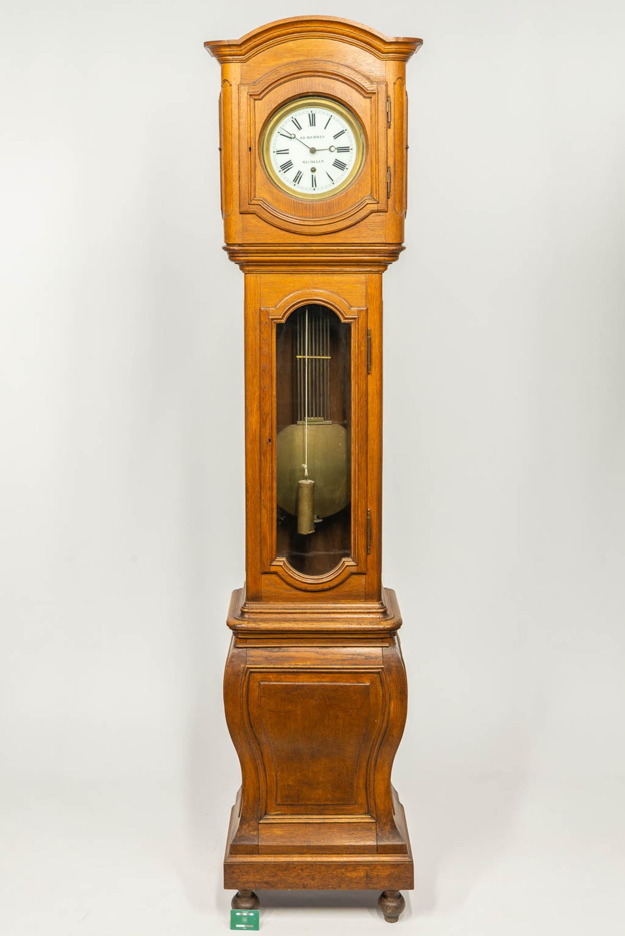 A large standing clock with compensation pendulum, 19th century. Marked Ed. Michiels Mechelen. (53 x - Image 3 of 7