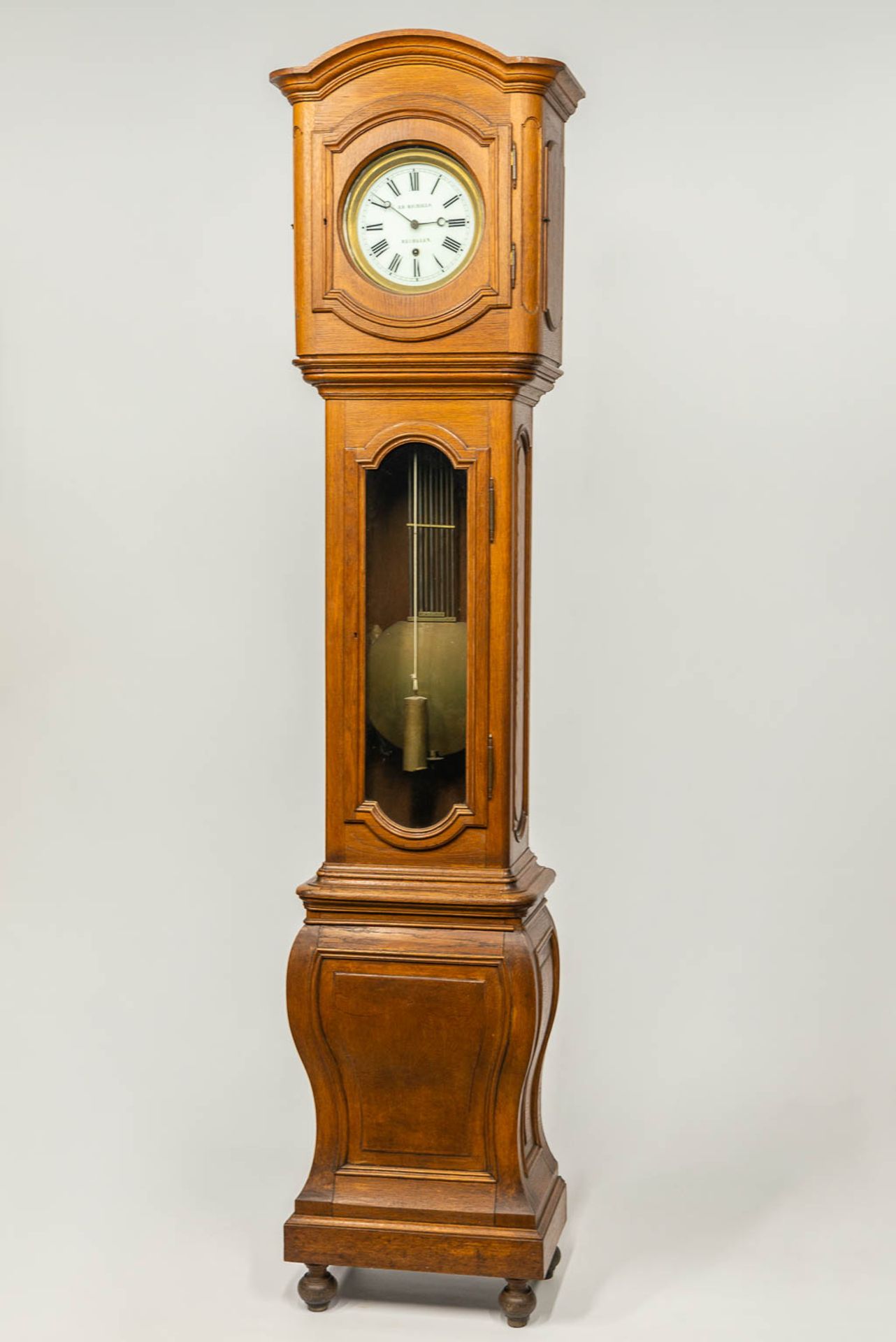 A large standing clock with compensation pendulum, 19th century. Marked Ed. Michiels Mechelen. (53 x - Image 2 of 7
