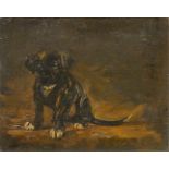 Albert TOEFAERTS (1856-1909)(attr.) A painting of a dog, oil on panel. (24 x 19 cm)