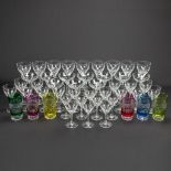 A large collection of 47 Val Saint Lambert glasses made of crystal, model 'Legagneux'. (18 cm)