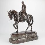 Domien INGELS (1881-1946) 'Albert I, King of Belgium', a bronze statue. Marked by artist. First half