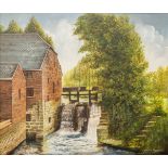 Jeanine HEYMANS (XX) The Water Mill, a painting oil on canvas. (70 x 60 cm)