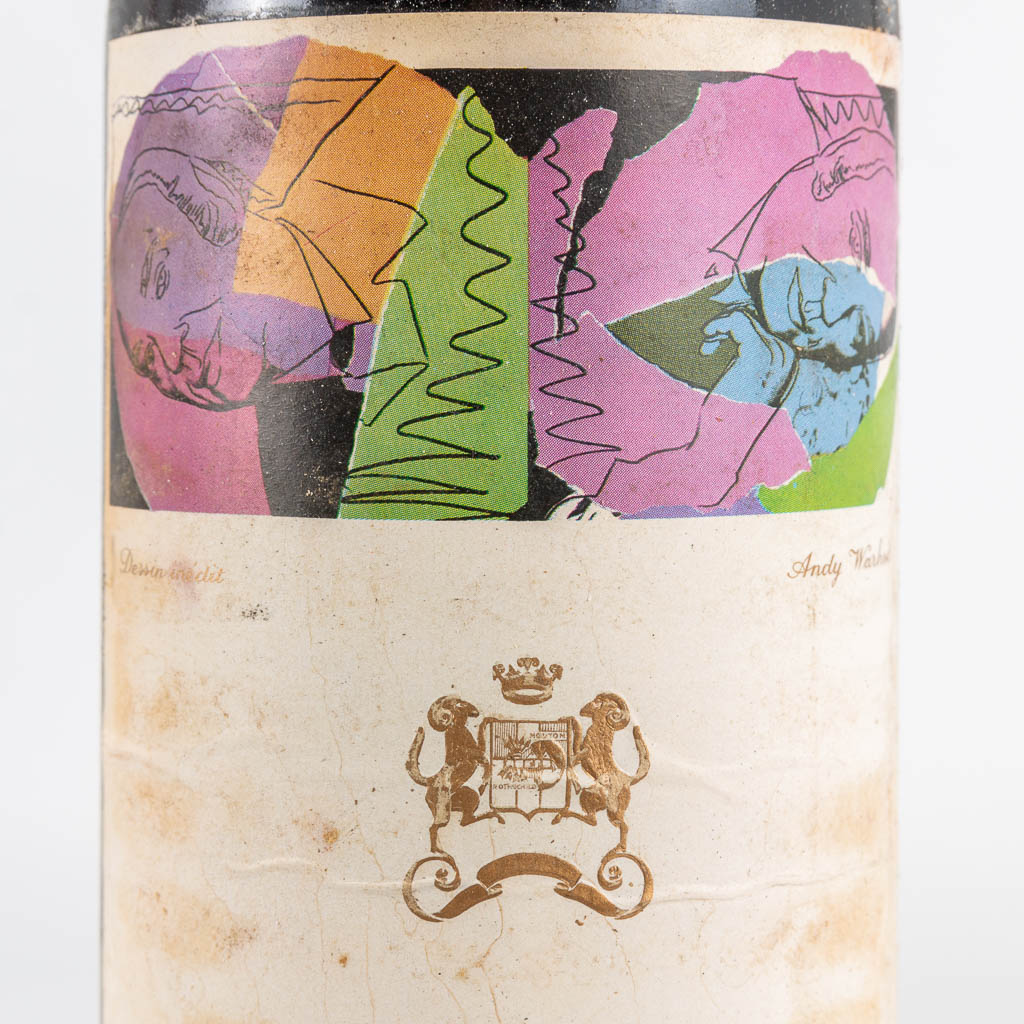 A collection of 4 bottles of Chateau Mouton Rothschild 1975, with labels made by Andy Warhol. (30 x - Image 11 of 13