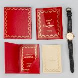 A 'Must De Cartier' wristwatch model Vendome with papers. (0,24 cm)