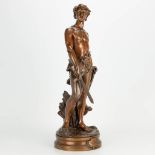 Adrien Etienne GAUDEZ (1845-1902) 'Devoir' a bronze statue marked Hors Concours. (15 x 17 x 45 cm)