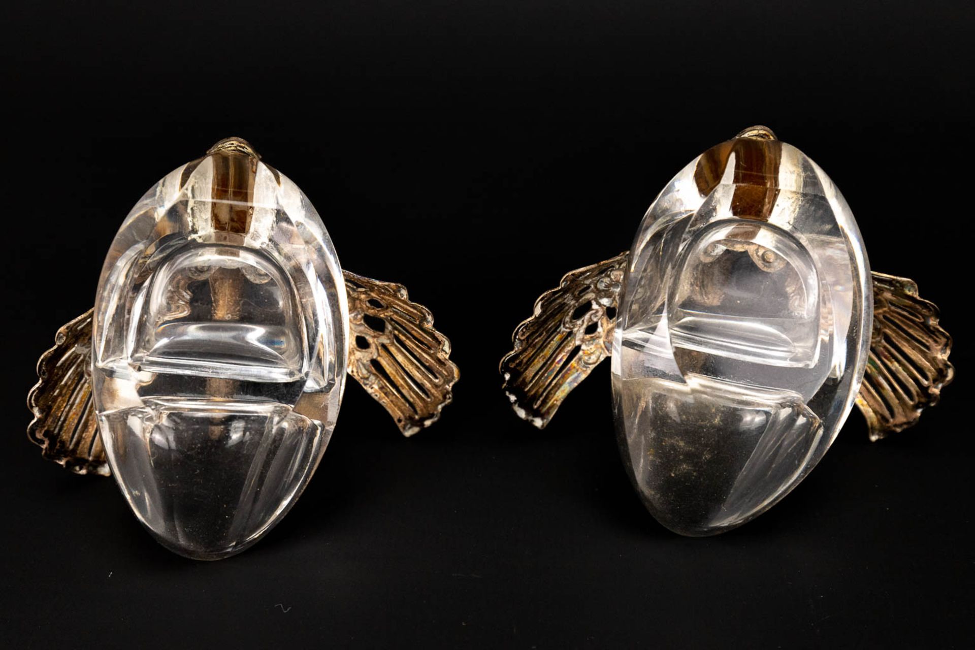 A collection of 3 sugar pots in the shape of a swan, made of crystal and solid silver. - Image 9 of 13