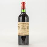 A bottle of Ch‰teau Cheval Blanc 1974