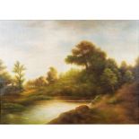 A. De RACOURT (XIX) 'forest view' a painting, oil on canvas. (71 x 53 cm)