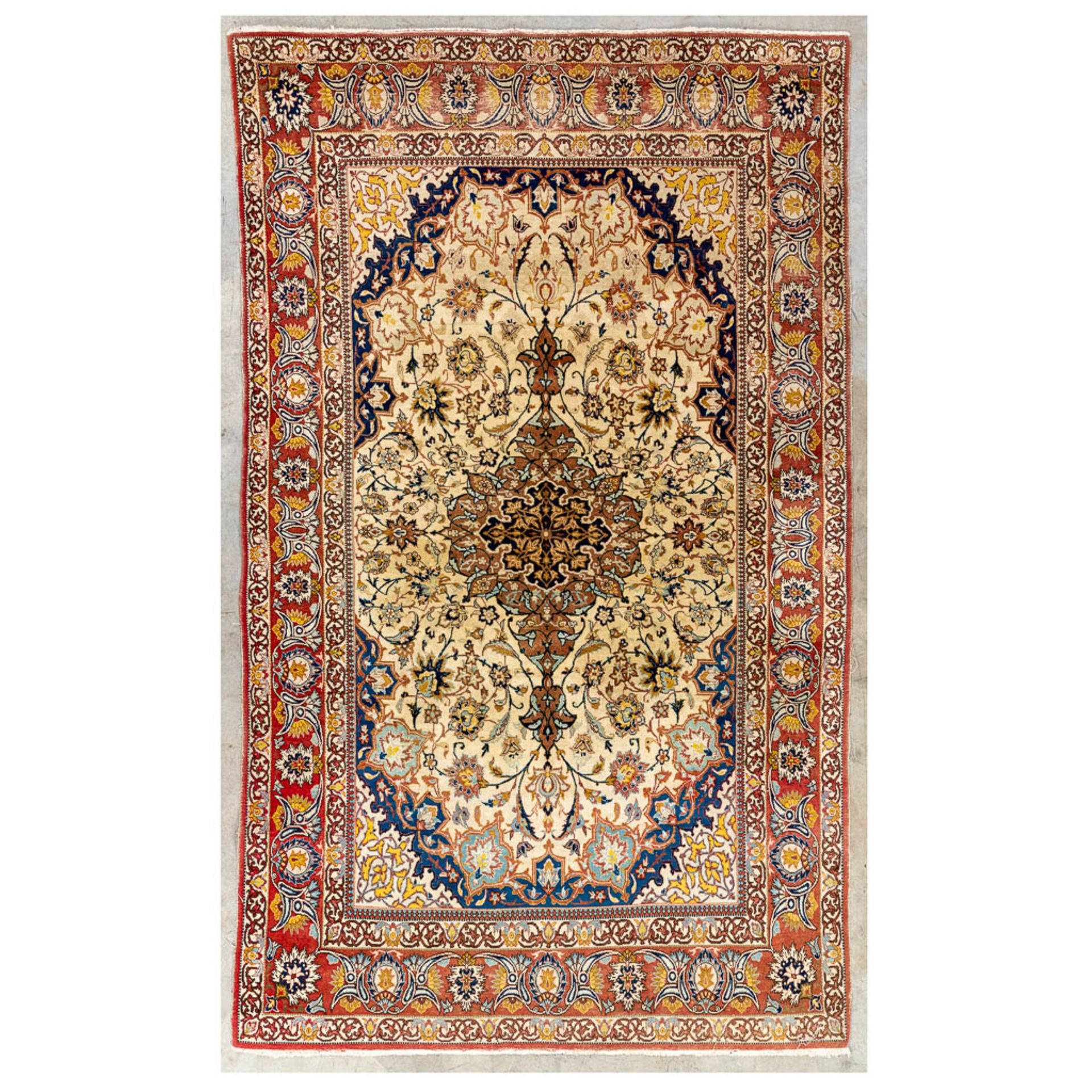 An Oriental hand-made carpet. Tabriz. (153 x 245 cm)