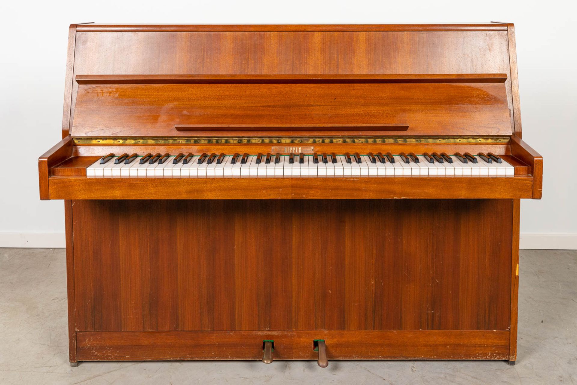 An upright piano with a steel frame and marked Rippen. - Image 4 of 7