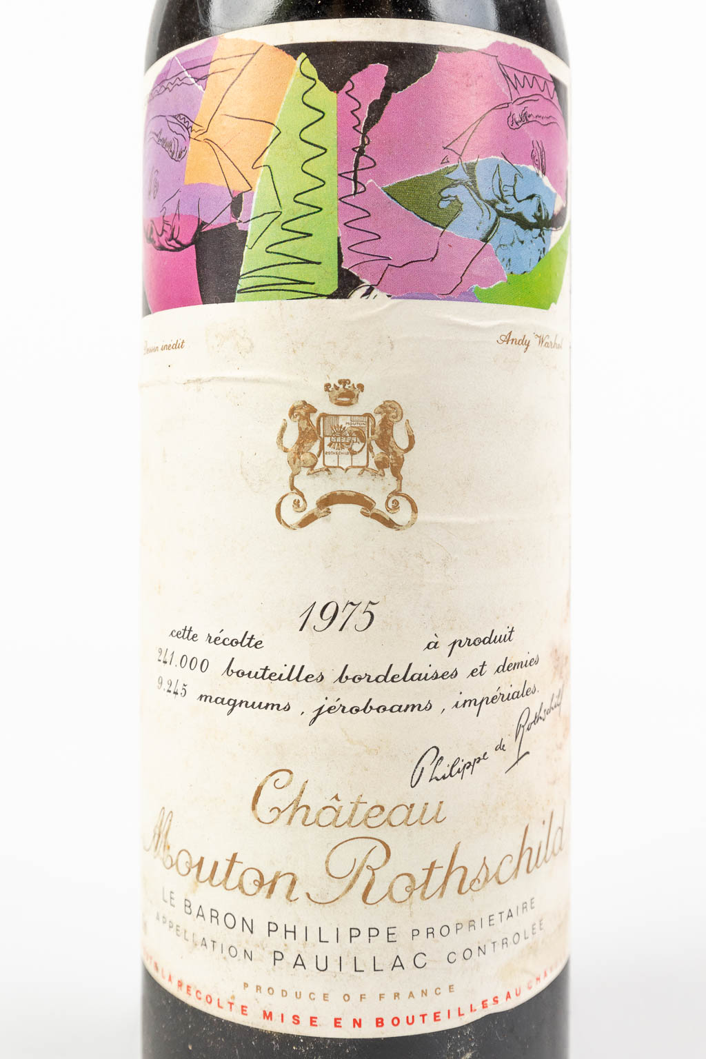 A collection of 5 bottles 'Ch‰teau Mouton Rothschild, with decor by Andy Warhol'. 1975. - Image 8 of 9