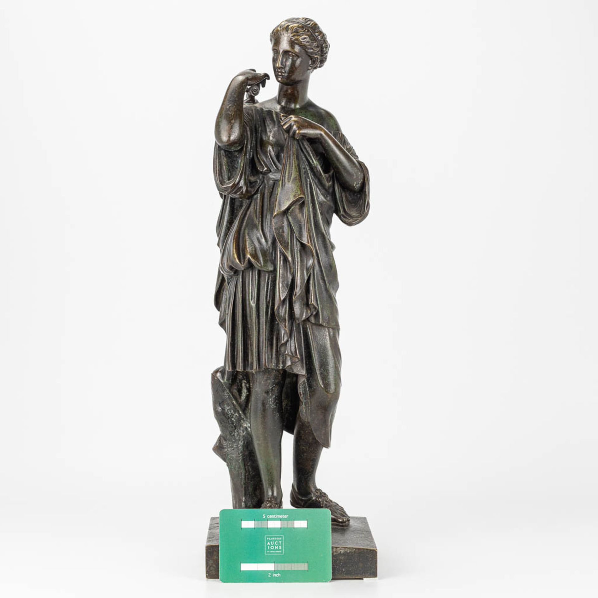 A bronze statue of Diana de Gabii and marked Gauthier& Cie. 19th century.  - Bild 4 aus 11