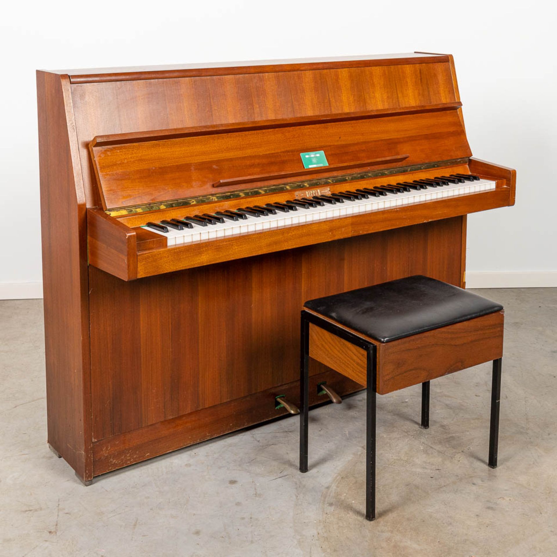 An upright piano with a steel frame and marked Rippen. - Image 2 of 7