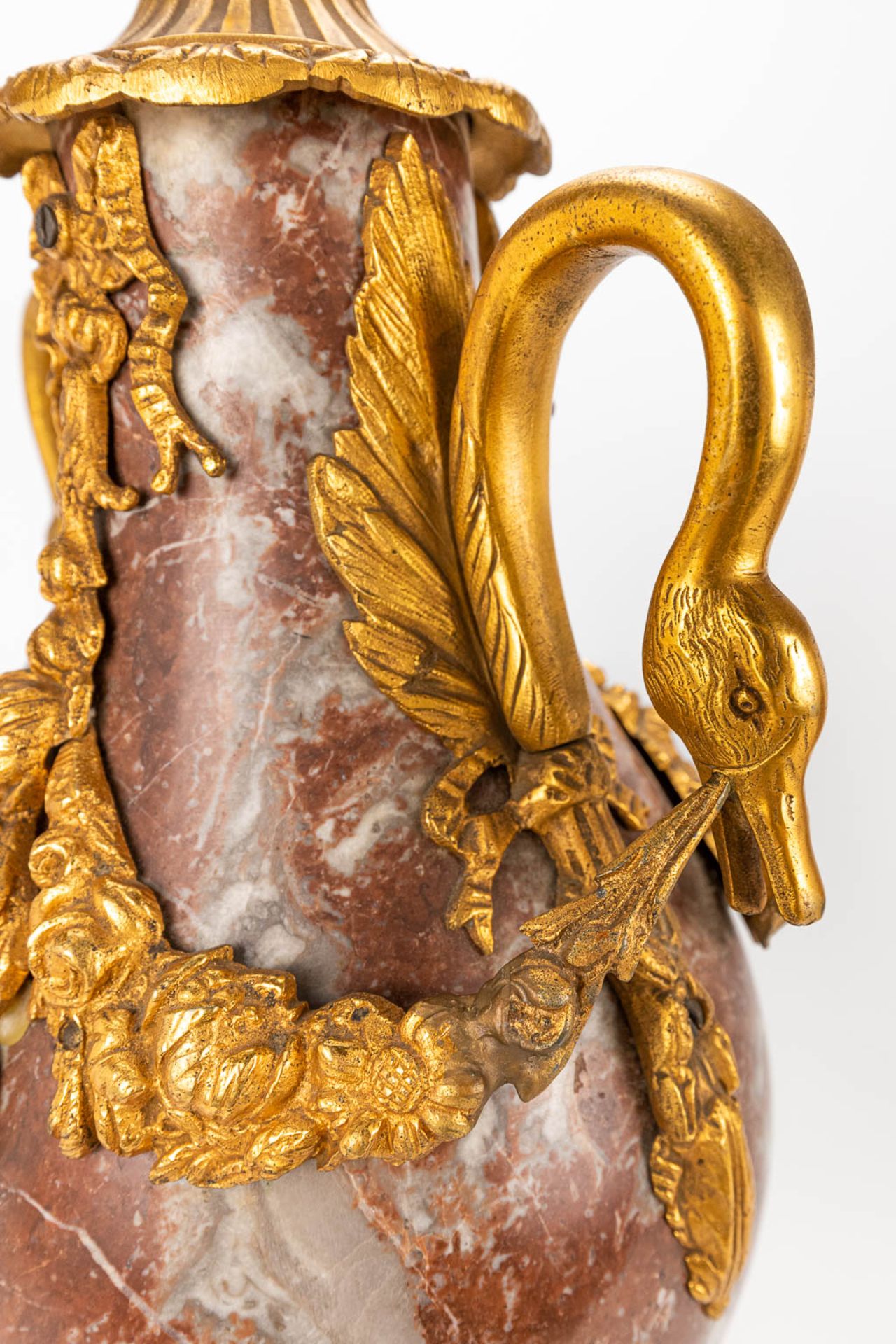 A pair of cassolettes made of marble and mounted with gilt bronze. - Image 9 of 10