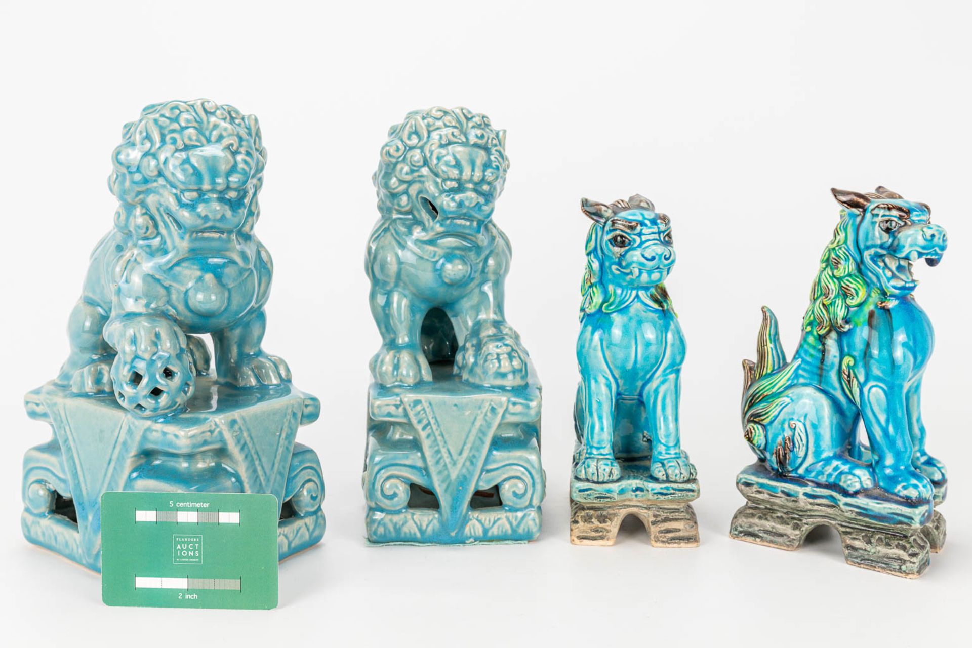 A collection of 4 Foo dogs and lions. - Image 14 of 17