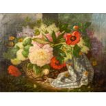 L. DE VOS (XVIII - XIX) 'a flower painting' oil on canvas and marked 1877. (65 x 49 cm)