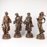Hippolyte MOREAU (1832-1927) an exceptional collection 'The Four Seasons' made of bronze