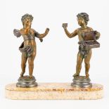 Henryk II KOSSOWSKI (1855-1921) a pair of putti made of spelter