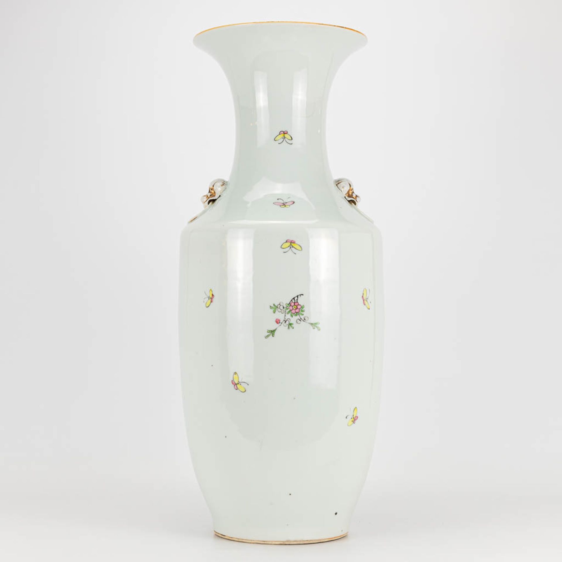 A vase made of Chinese porcelain and decorated with flowers and birds. - Image 6 of 16