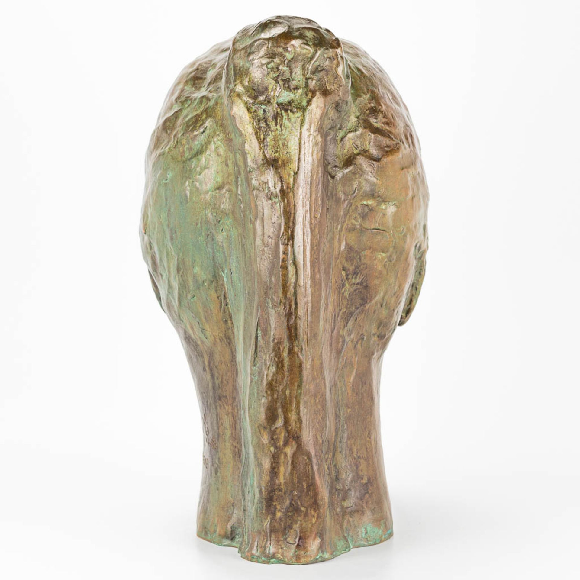 A figurative image of a young lady, made of polished bronze. Marked 'Irene' Brula - Image 5 of 9