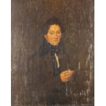 A portrait of a nobleman, oil on panel. Marked on the back 'Raeckelboom, 1835'. (20 x 23 cm)