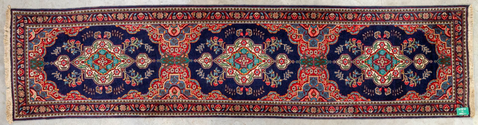 An oriental hand-made runner. Hamadan. (85 x 340 cm) - Image 5 of 6