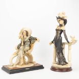 Giuseppe ARMANI (1935-2006) A pair of Capodimonte statues made of Resine