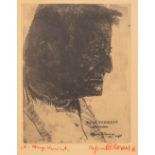 Alfons BLOMME (1889-1979) 'Hugo Verriest' an etching signed by Alfons Blomme. 1921. (20 x 26 cm)