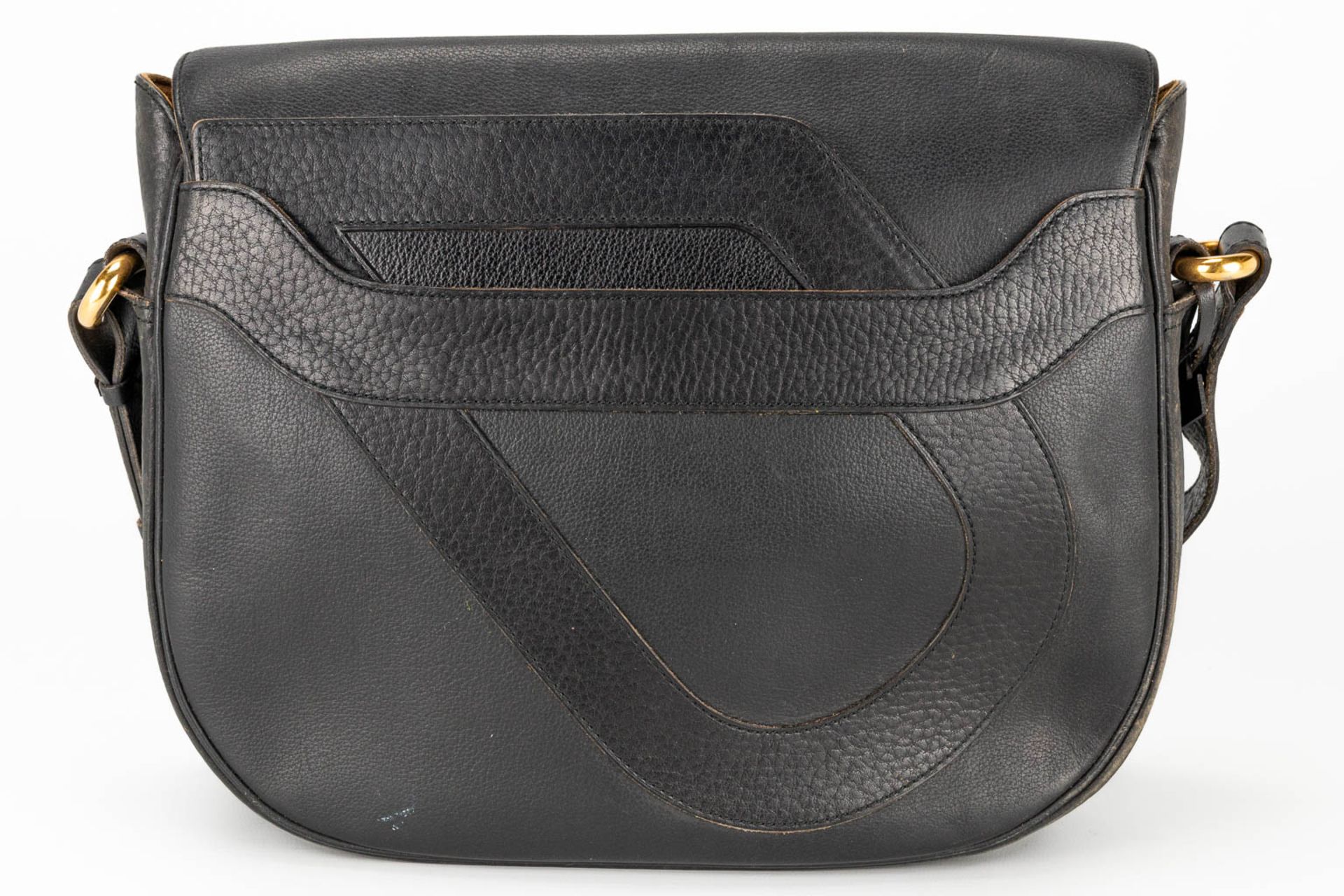 A purse made of black leather and marked Delvaux, with the original mirror. - Image 10 of 15