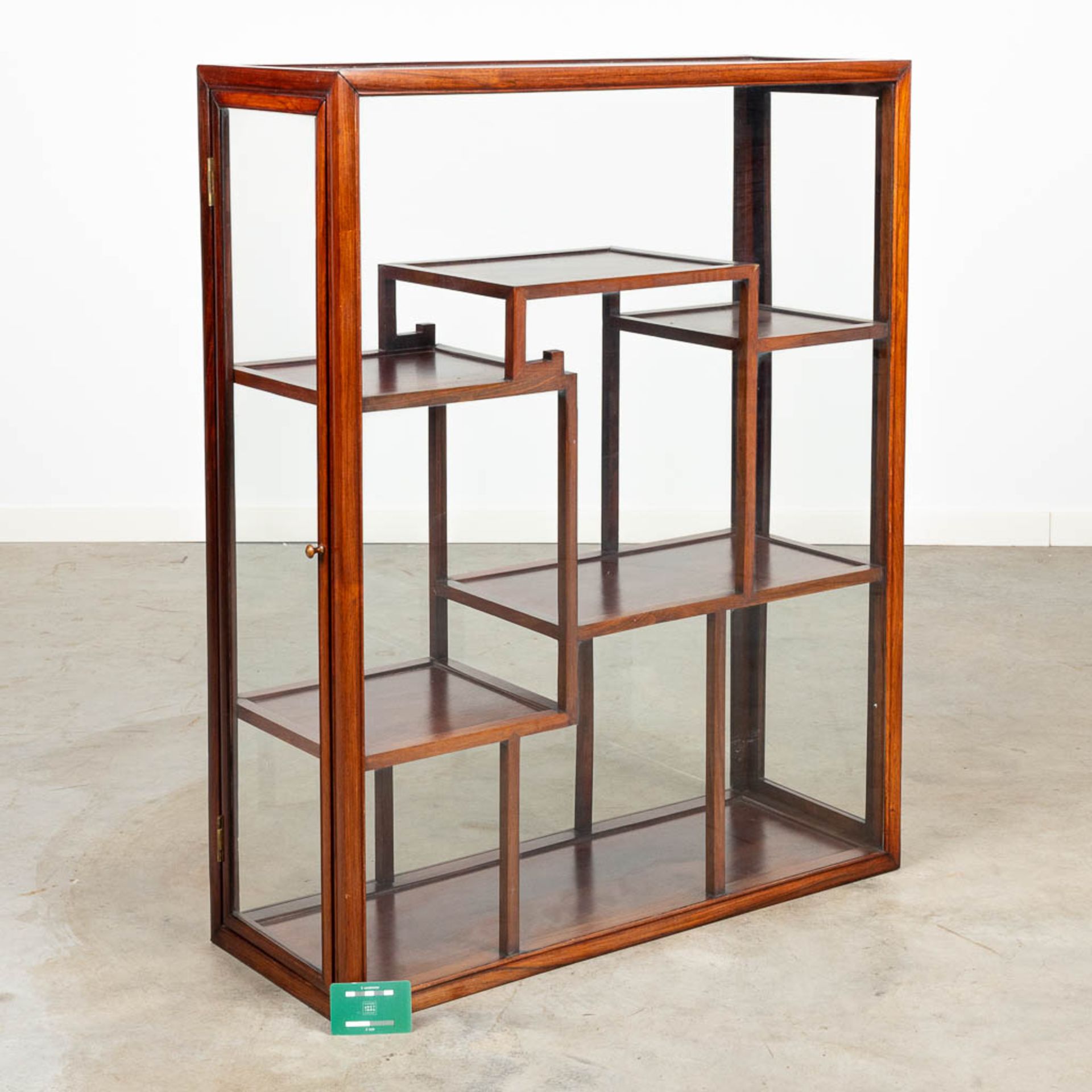 An Oriental display cabinet made of hardwood and glass. - Image 4 of 5