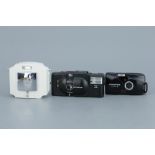 Three Olympus Compact Cameras,