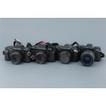 Four Pentax SLR Cameras