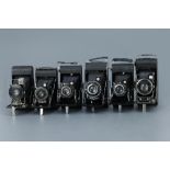 Six Medium Format Folding Cameras,