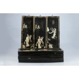 Twelve Japanese Wooden Wall HAnging Plaques / Screens,