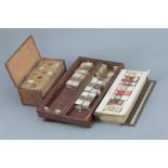 two microscope slide boxes